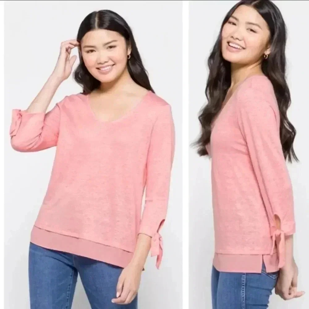 Stitch Fix Sanctuary Tie Sleeve V-Neck Blouse